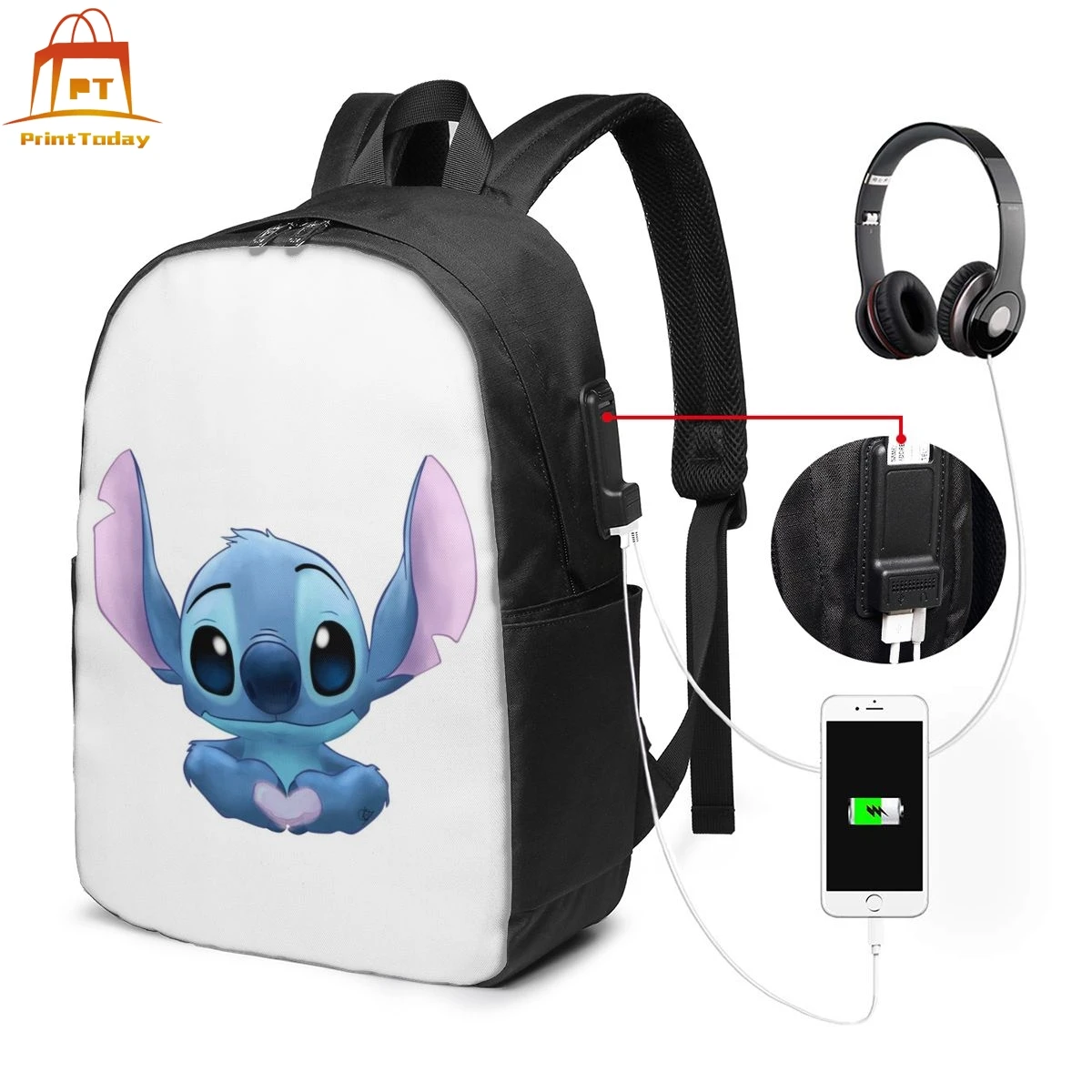 

Lilo And Stitch Backpack Lilo And Stitch Backpacks Multifunction Sports Bag Trending High quality Pattern Bags