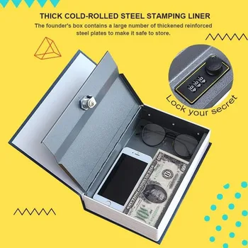 

Secret Book Safe Box Simulation Book Design Storage Box with Lock Bedroom Home Use BDF99