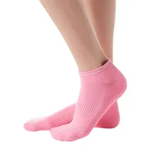Модные Нескользящие раздельные носки с пальцами, розовые женские короткие смешные носки из хлопка, повседневные женские носки, calcetas mujer# x41023