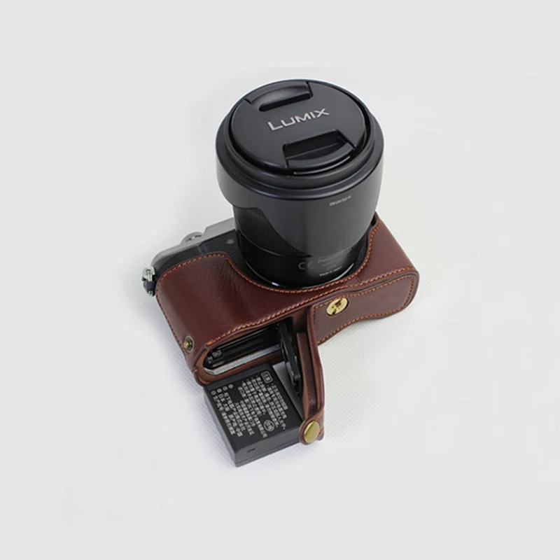 Портативный чехол из натуральной кожи для камеры Panasonic DMC-GX80 GX85 GX7II GX7 Markii с батареей