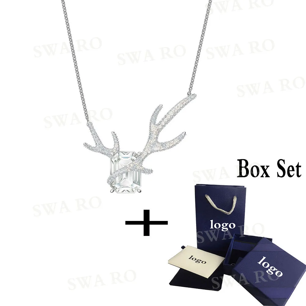 

2019 Winter New POLAR BESTIARY Necklace Wild Animal Antler Shape Crystal Necklace To Send Girlfriend Jewelry Best Gift
