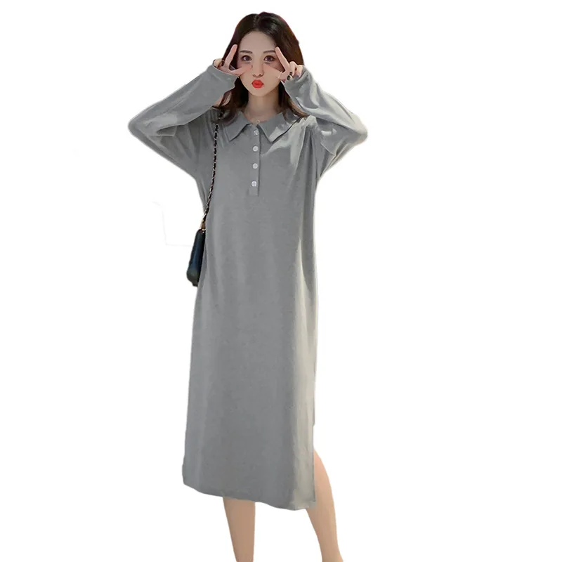 Envsoll платье для беременных корейская Осенняя свободная одежда средней длины для беременных женщин платье Vestidos De Maternidad