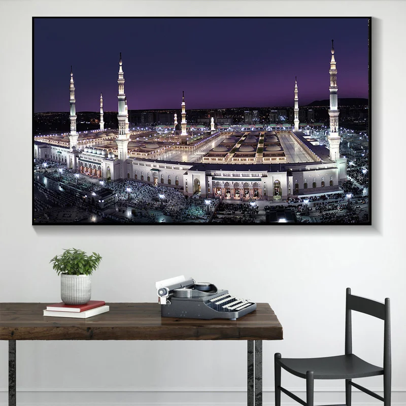 

Morocco Door Arabic Decorative Painting Architecture Canvas Posters Islamic Wall Art Pictures Prints For Living Room Home Decor