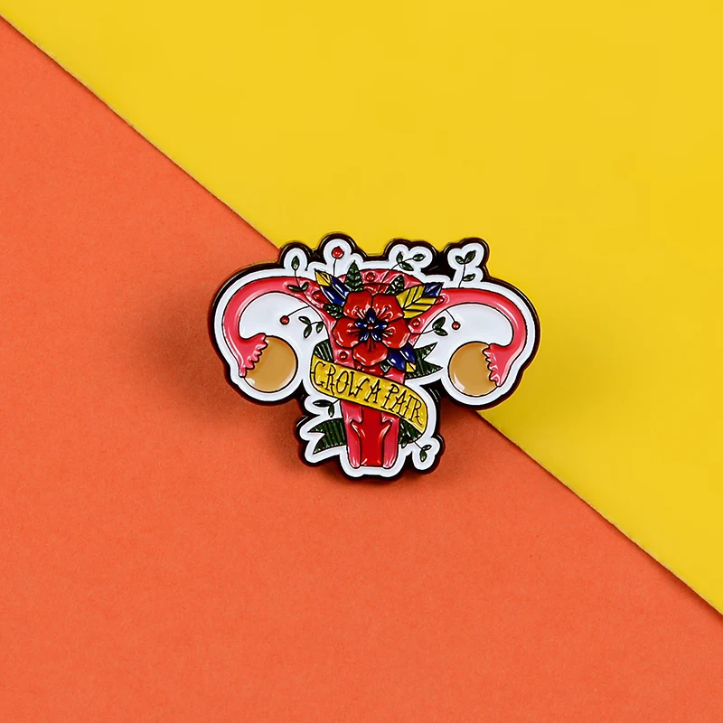 Femminista-Dello-Smalto-Spilli-Fiori-Spille-Distintivi-E-Simboli-Girl-Power-L-arte-Regali-per-Le