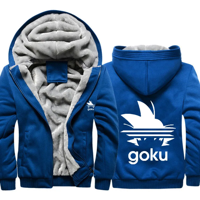 Куртка для мужчин аниме Dragon Ball Z Goku мультфильм камуфляж толстовки утепленная толстовка мужская молния зимняя теплая флисовая куртка мужская трексуи