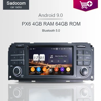 

PX6 DSP 2 din Android 9.0 4GB RAM 64GB Car DVD Player autoradio For Jeep Liberty Sebring Grand Cherokee Wrangler Chrysler 300M