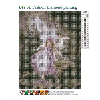 

Art Diy Diamond Mosaic Full Layout Butterfly Elf Diamond Paintings Cross Stitch 3D Rhinestone Embroidery Decor