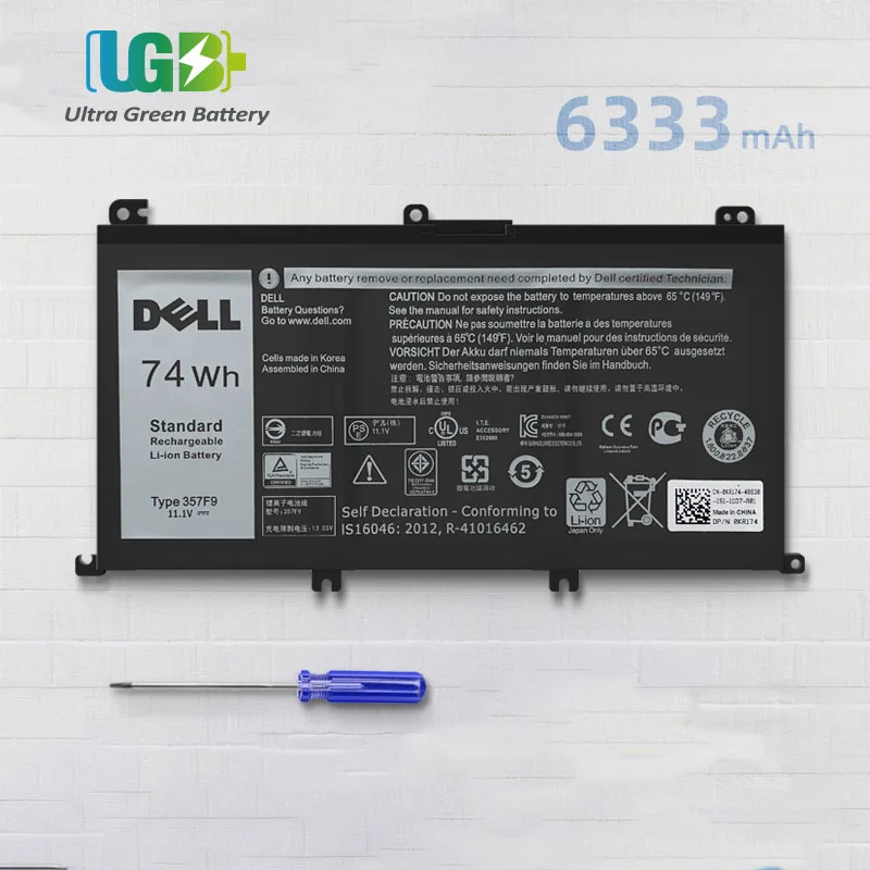 Оригинальная сменная батарея UGB Dell Inspiron 15 7000 7559 INS15PD 74Wh 357F 9 | Компьютеры и офис