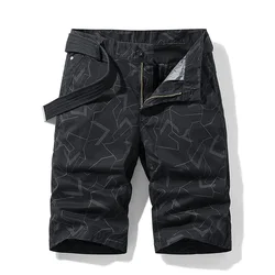 Pantalon de Camouflage en coton pour hommes, fermeture éclair, poches décontractées, régulier, cinq points, militaire, Cargo, grande taille, été, 2021 