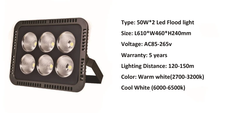 Потока СИД светильник 100W 200W 300W 400W IP65 Водонепроницаемый COB Точечный светильник напольный светильник s лампа Led отражатель ультратонкий AC85-265V