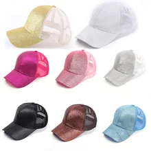 Многоцветный женский спорт на открытом воздухе сплошной цветной хвост Кепка пляжная Спортивная шляпа дикие монохромные козырек бейсбольная сетка Кепка