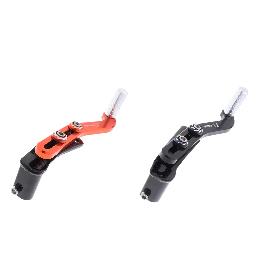 Universal Aluminum Folding Shift Lever Gear Shifter Lever Heel Toe Shift Lever for Motorcross with 2 Colors, (Black/Orange)