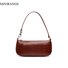 Винтаж с узором «крокодиловая кожа» плеча сумки для багета новая мода высокое качество корова кожа Для женщин Сумки класса люкс мини Laides сумка