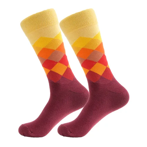 UG брендовые качественные мужские носки, 20 цветов, полосатые клетчатые носки Зебра Мона Лиза, мужские носки из чесаного хлопка, Calcetines Largos Hombre - Цвет: MM0367-05