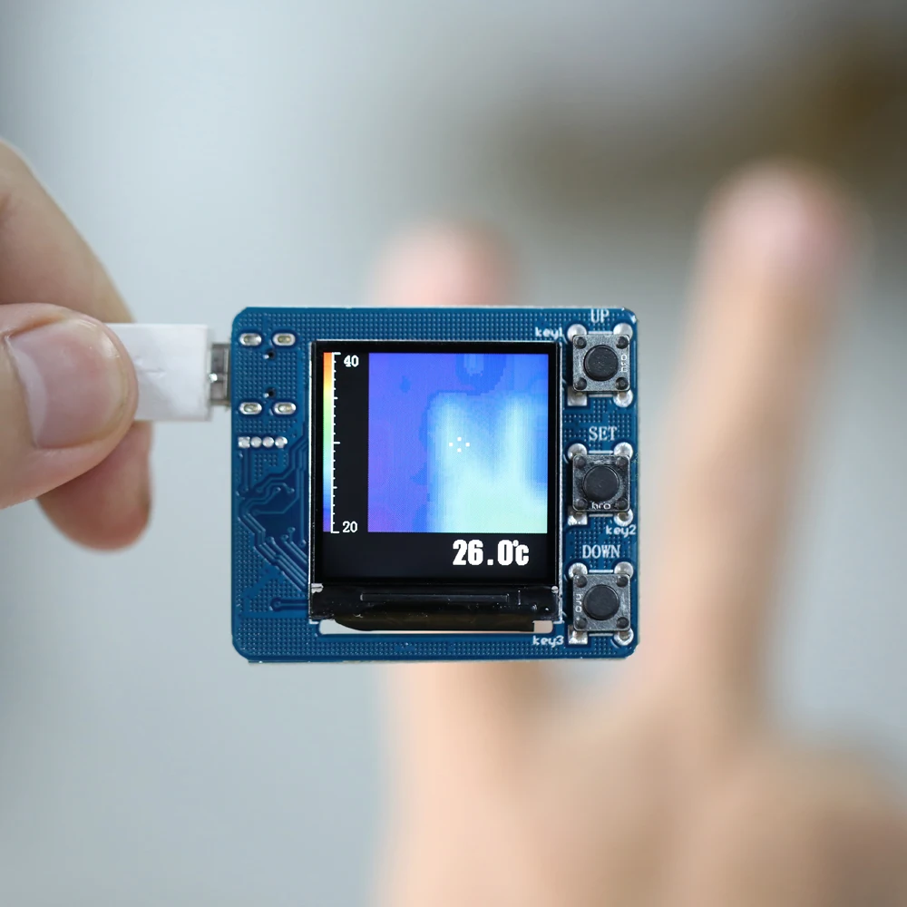 

AMG8833 8*8 Resolution Mini Portable Infrared Thermal Imager Array Temperature Sensor USB Rechargeable