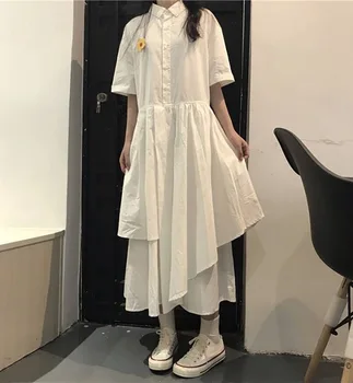 

2020 Summer Student Uniform Short Sleeve Shirt Pleated Hipster Skirt Small Flower Skirt Fashion Dress