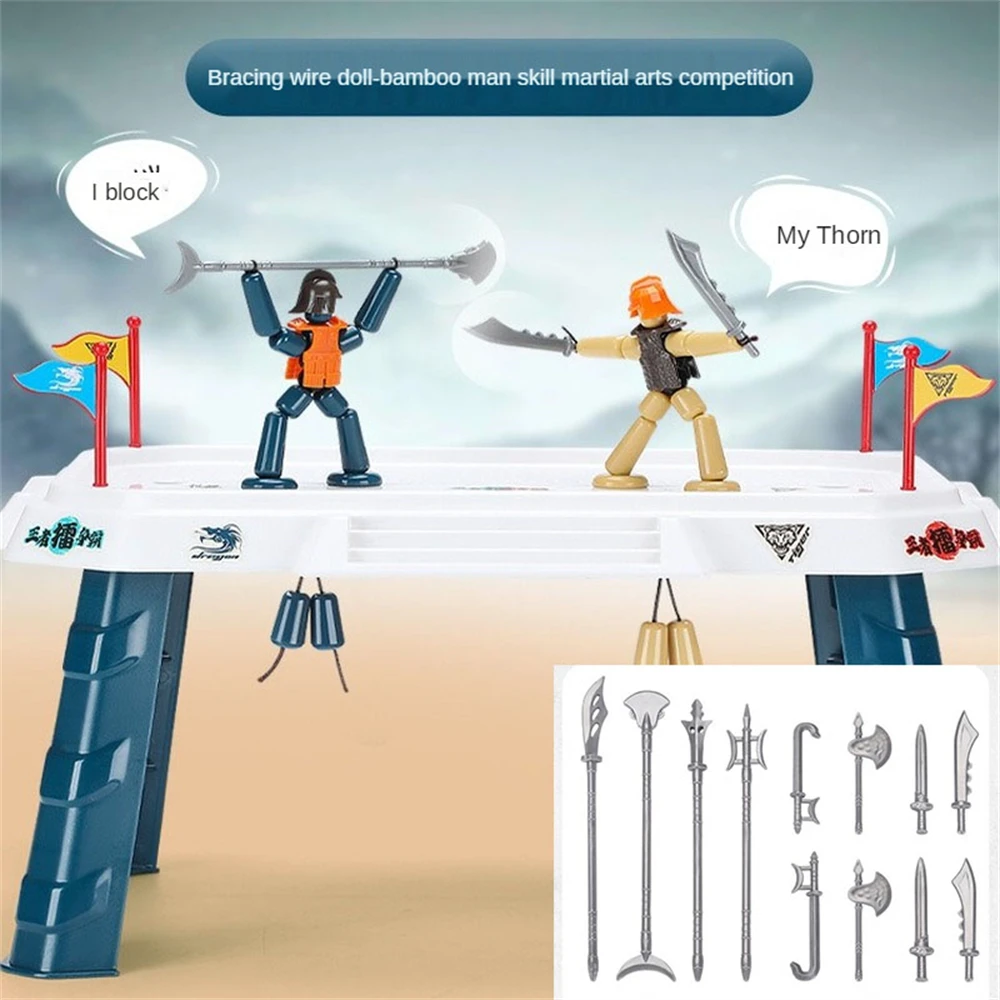 Desktop Game Bamboo Section Man Twoplayer Battle Interactive Toy Pull Puppet For Develop Mind