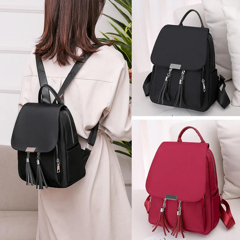 

Oxford Cloth Backpack Women 2020 New Korean Fashion Versatile Multi-function Large Capacity Student Canvas School Bags Sac A Dos