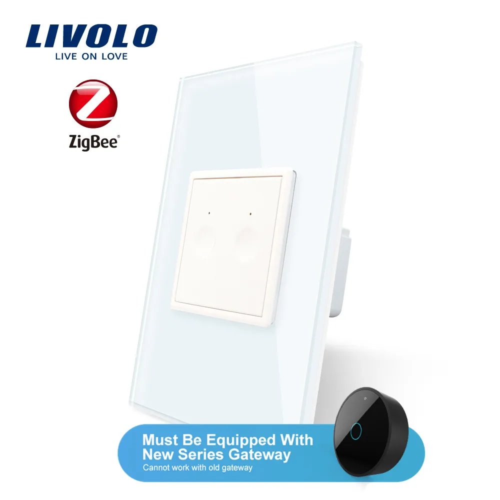 

Livolo US/AU Standard New SeriesWall Smart wifi app Touch Switch,2 Gang 1Way Touch, aleax,google home ,plastic key,without logo
