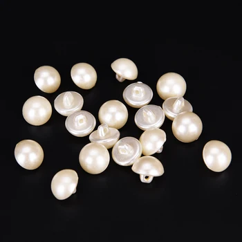 

20PCS Pearl White Resin Buttons Coat Boots Sewing Clothes Button Scrapbooking Garment DIY Apparel 9/10/11.5/12.5/15mm
