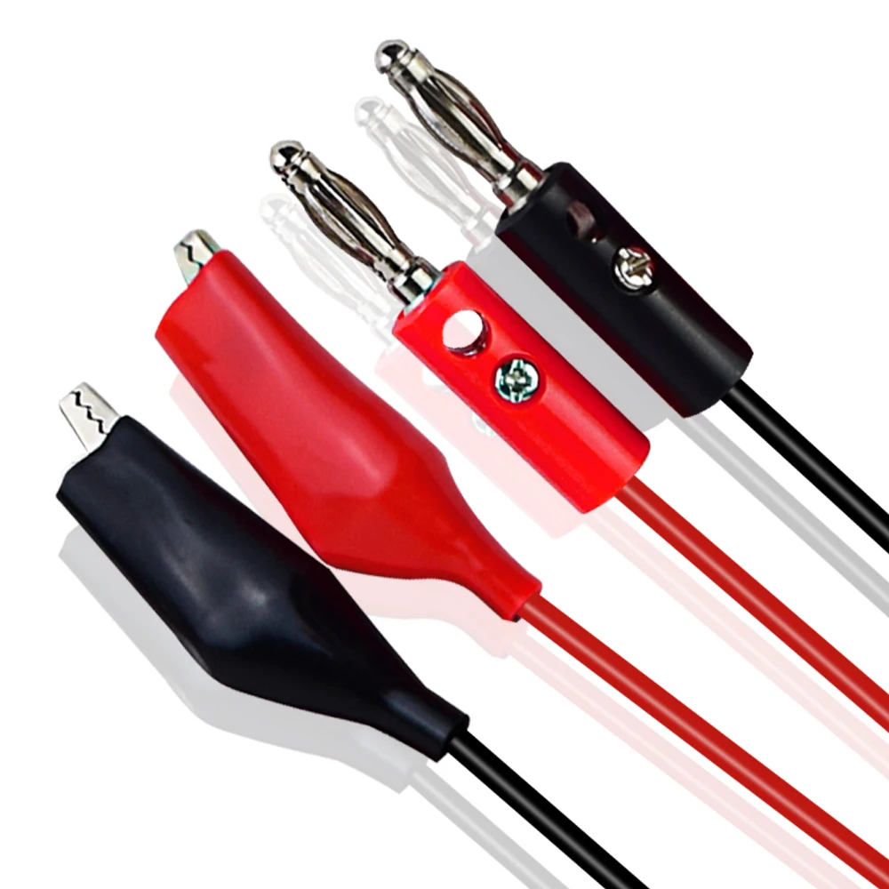 85CM Test lead Wire Line electrical Voltage Banana Plug and Alligator Clip Crocodile 5A multimeter DIY Test Wanptek