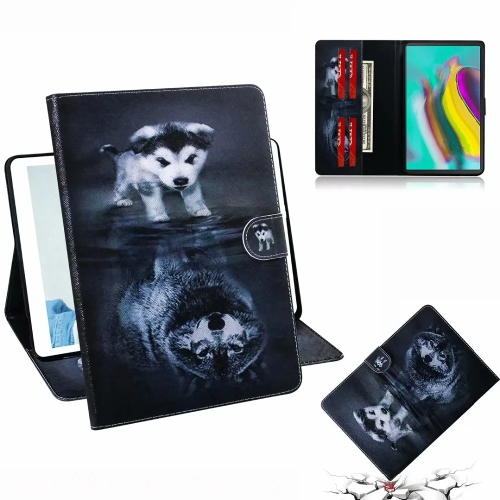 Модный цветной рисунок кожаный чехол для Samsung Galaxy Tab S5e T720 T725 SM-T720 SM-T725 10,5 Funda чехол-подставка, петля+ подставка для ручек