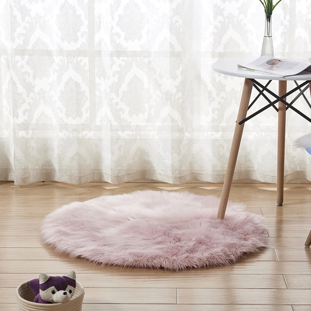 White with gray 30*30 см мягкий маленький искусственный коврик из овчины покрытие стула коврик для спальни искусственная шерсть Теплый Ковер с длинным ворсом сиденье Textil меховые коврики - Цвет: White with gray