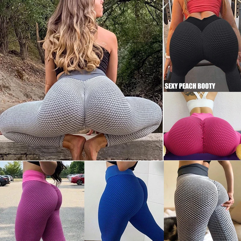 Booty Leggings Yoga-Pants Running-Butt-Lift-Tights Scrunched Anti-Cellulite Workout High-Waist