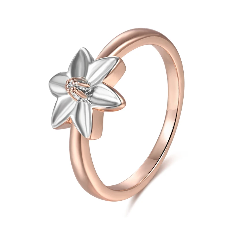 Fj 11Mm Uomo Donna One Row Zircone Cubico 585 Rose White Gold Color Wedding Nuovi Anelli