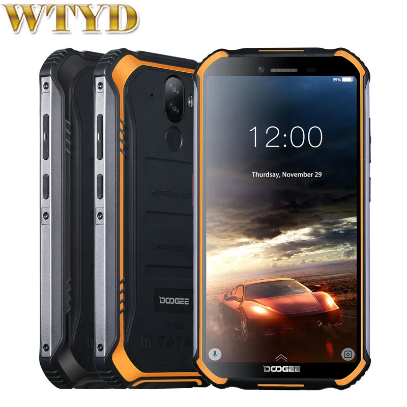 Doogee S40 Lite 5,5 дюйма 2 Гб 16 Гб четырехъядерный Android 9,0 WCDMA мобильный телефон 4650 мАч отпечаток пальца ID Разблокировка лица IP68 смартфон