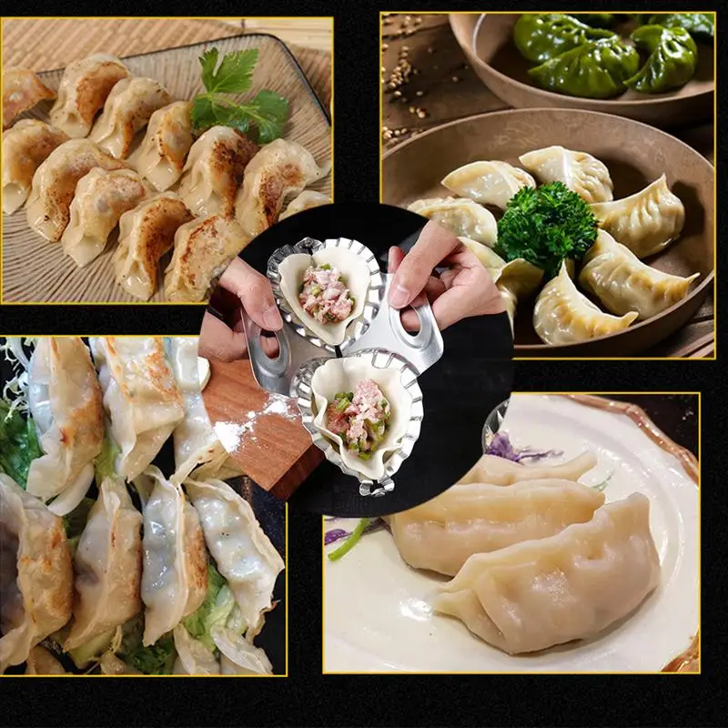 

Practical Dumpling Maker Double Side Ravioli Mould Stainless Steel Dumplings Cutter Press Tools For Kitchen Home Restaurant