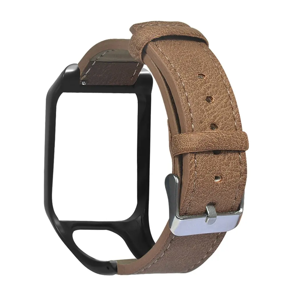 

For Tomtom Runner3 For Tomtom Adventurer Vintage Texture Flat Leather Strap Professional Sleek Minimalist Design