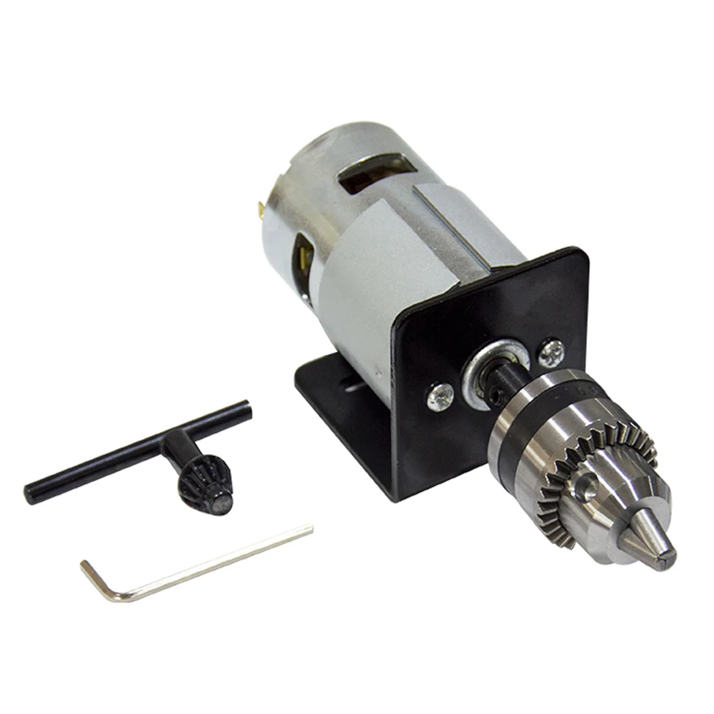 Motor de Prensa para Torno dc 1224v Motor com Mandril de Broca Manual em Miniatura e Suporte de Montagem 775 Motor dc 775 5500 Rpm para Montagem Diy