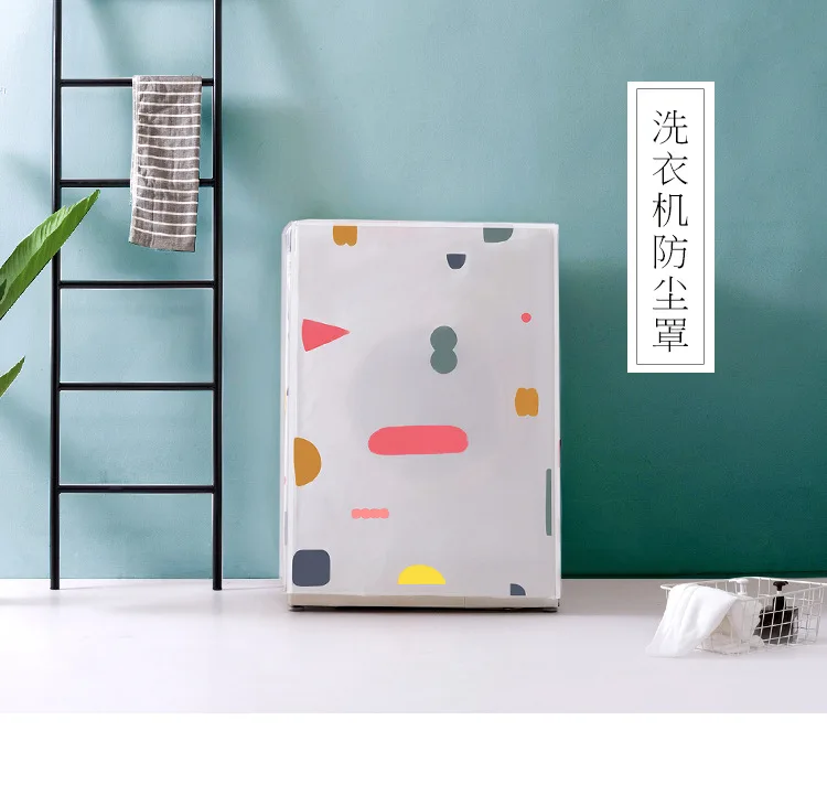 Pastoral Legume Waterproof Washing Machine Cover Thick Sun-resistant Dust Cover Household Fully Automatic Impeller Drum Type Was