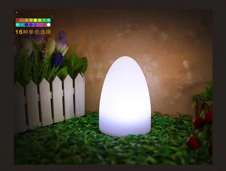 Led Egg-shaped Table Lamp Colorful Luminous KTV Lamp Remote Control Charging 16 Colors Western Restaurant Decorative Bar Lamps