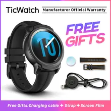 TicWatch E2, черные Смарт-часы для мужчин и женщин, Bluetooth, gps, часы, Android/iOS, совместимые с 5ATM, водонепроницаемые, длинные, Batterylife