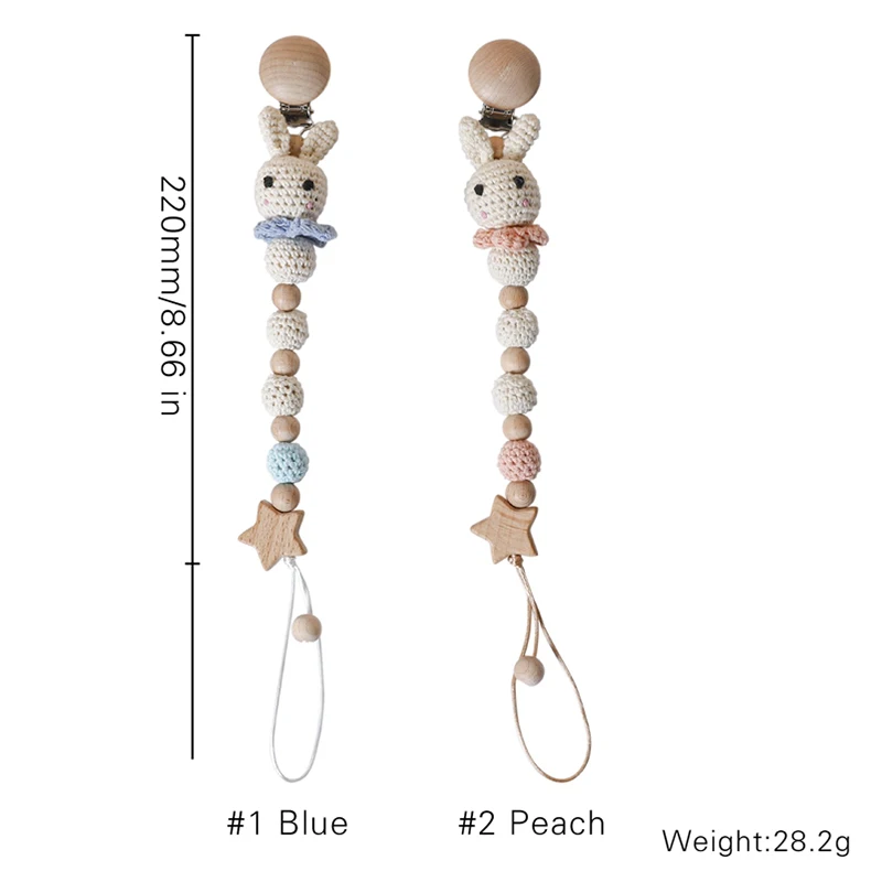 1pcs Baby Pacifier Chain Clip Dummy Nipple Chain Soother Feeder Pacifier Crochet Beads Teething Chain Toy Baby Necklace Bracele