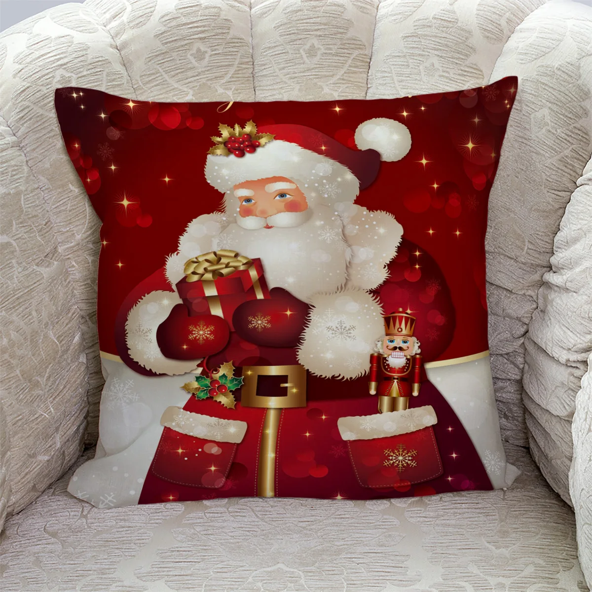 Merry Christans Santa наволочки Чехлы с рисунком наволочки с квадратным принтом
