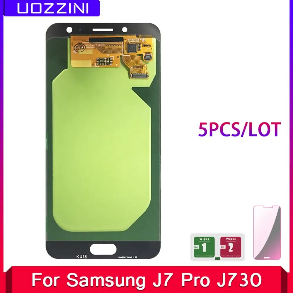 

5 Pcs/Lot Super AMOLED For Samsung Galaxy J7 Pro 2017 J730 J730F LCD Display Touch Screen Digitizer Assembly