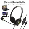 Kebidu-auriculares con cable y cancelación de ruido, dispositivo de audio con micrófono, USB, Universal, para PC/portátil/ordenador, 3,5mm ► Foto 2/6