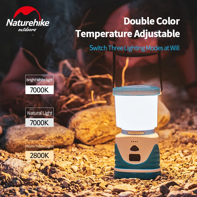 Naturehike 6600mA наружная лампа многофункциональная триколор походная лампа в палатку 22 часа светодиодный светильник для кемпинга Зарядка сокровище подвеска
