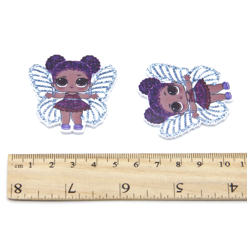 25 шт мультфильм блеск полимерная серьга заколки мультфильм принцесса аксессуары плоское заднее плоское украшение из смолы или DIY мобильный телефон, 25Yc3512 - Цвет: 1078145001