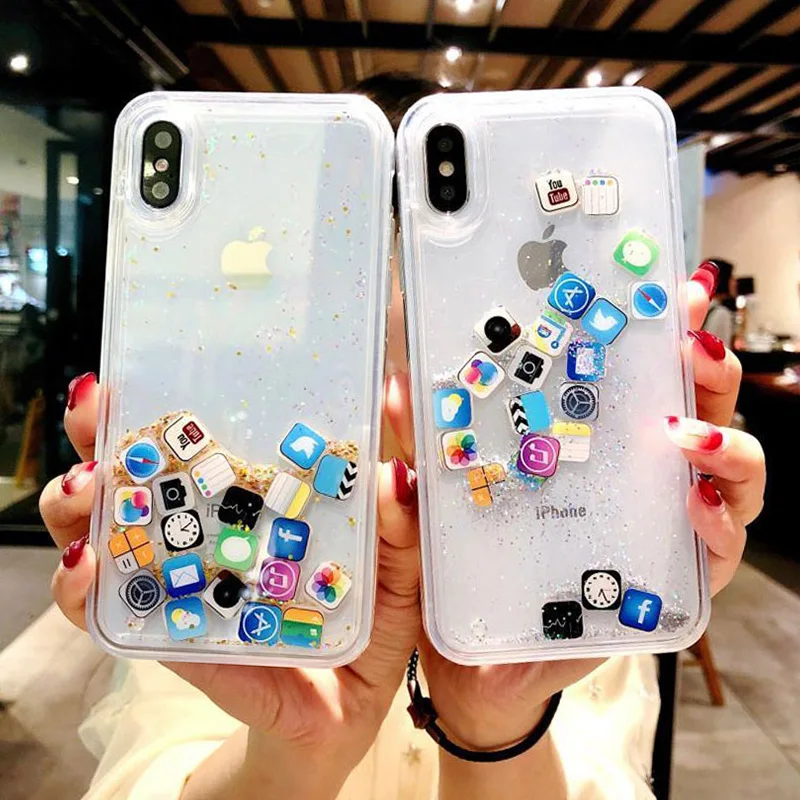 Чехол для iPhone 12 11 pro max mini Liquid Hard PC Clear Phone Shell 6 7 8 Plus X XS MAX XR SE 2020|Бамперы| |