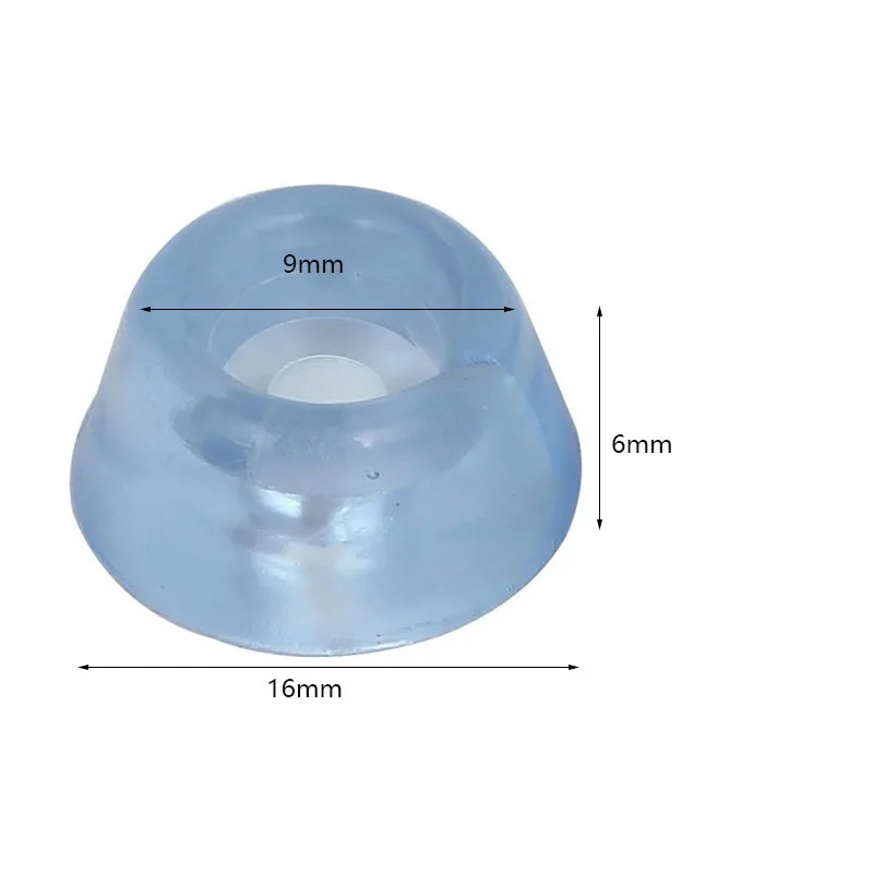 Нескользящие ножки колодки резиновые круглой формы мебельные колодки для стола, стола, стула и ног дивана-Упаковка из 20 - Цвет: 16mm