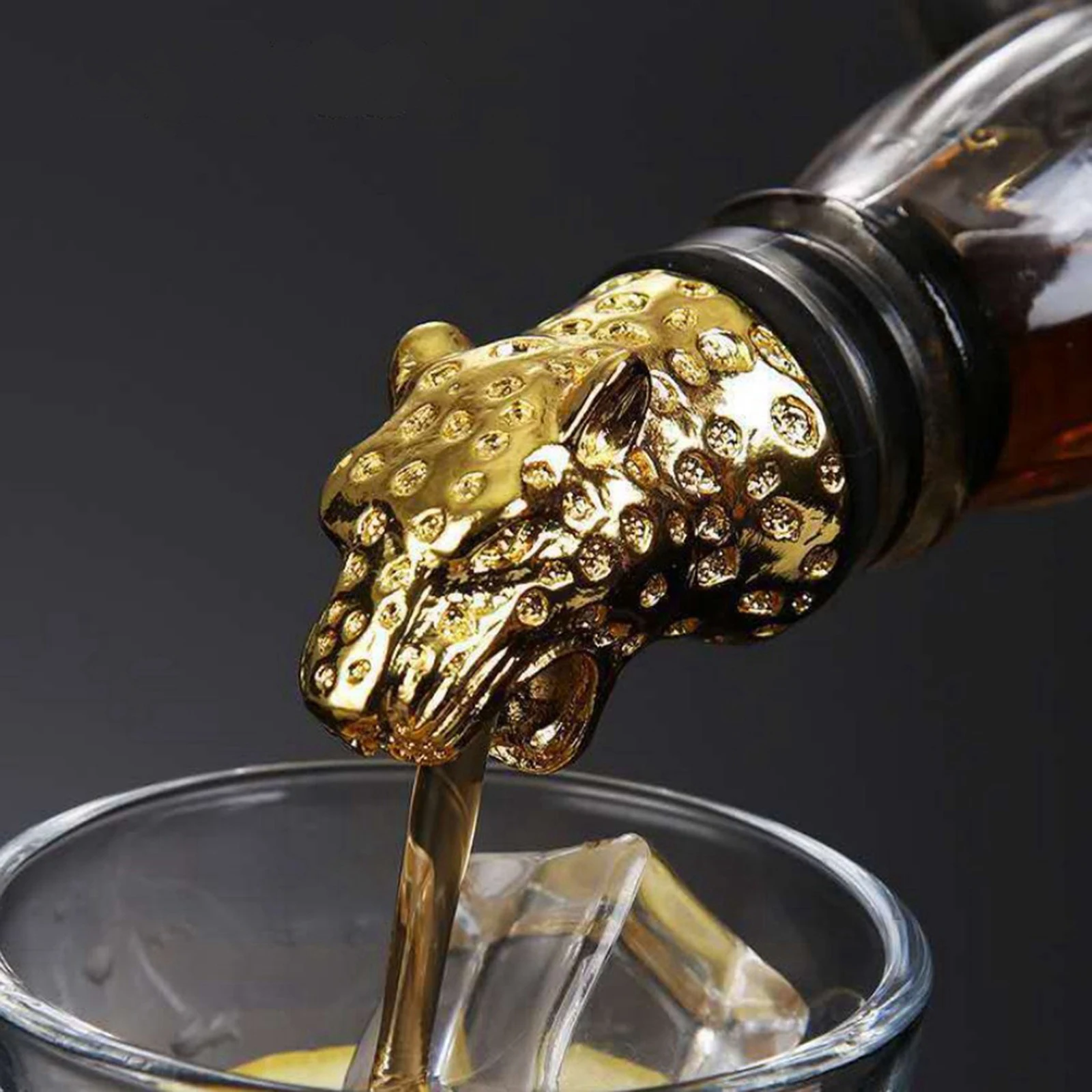 1pc Zinc Alloy Wine Pourer Deer Elk Lion Bull Head Wine Stopper Drinks Home Accessories Holiday Gifts