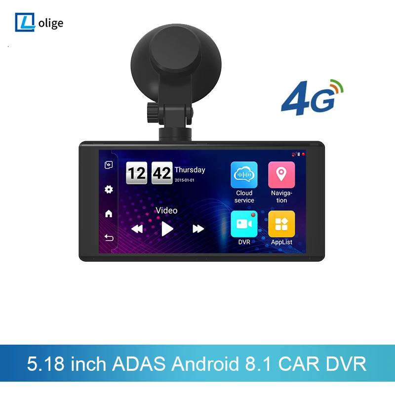 5 inch Dash Cam 4G ADAS Car DVR Camera Android 8.1 WIFI GPS Navigation 2GB+16GB FHD 1080P Auto Video Recorder Parking monitoring |