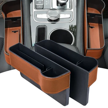

2x Car Seat Crevice Box Storage Organizer Cup Drink Holder Gap Pocket Tidying Car Storage Box