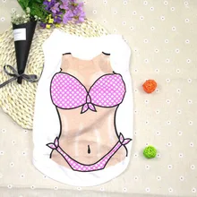 Милый полный бикини из полиэстера жилет для собаки собака породы чихуахуа Одежда для маленьких пальто для собак Гавайские летние комбинезоны для щенка ткань