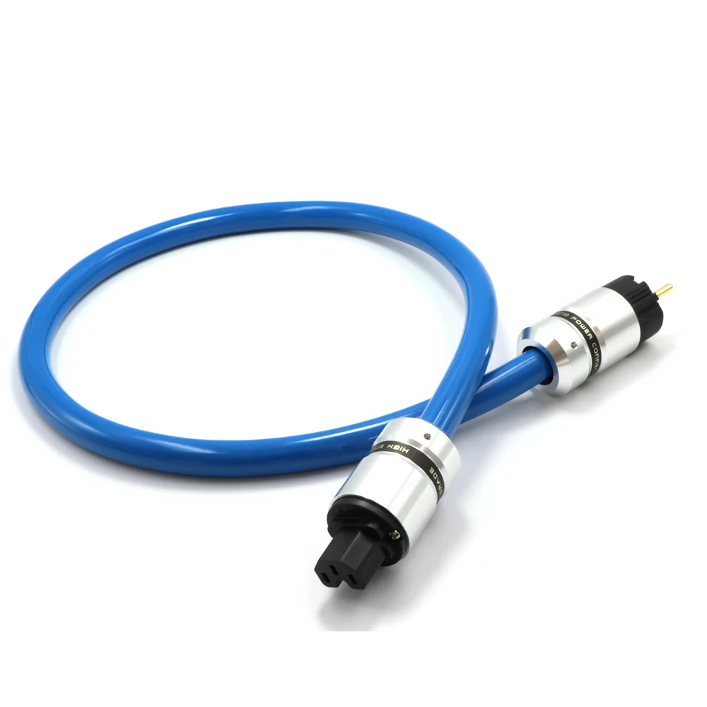 

Hi-end Silver Plated EU Schuko Power Cable,EU Verions Plug Connector Audio Power Extension Cable
