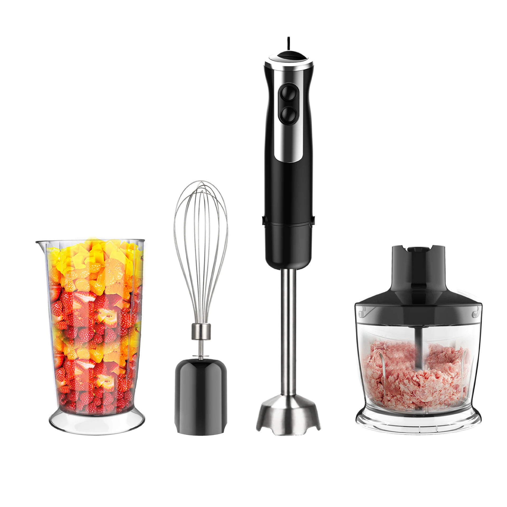 Blender Submersible Immersion with Whisk Chopper Shredder Machine